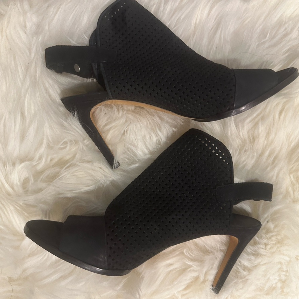 Black suede sandals